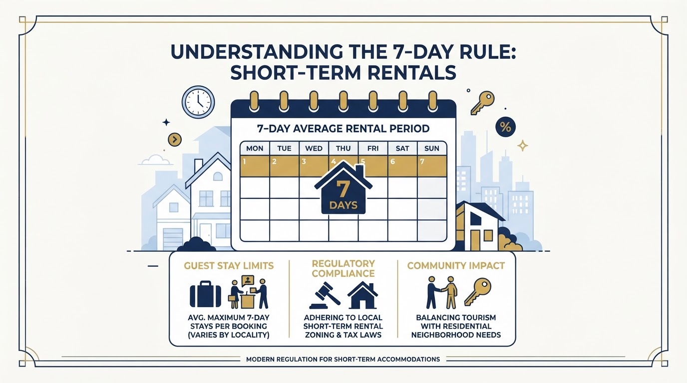 Seven-day average rental period rule for short-term rentals