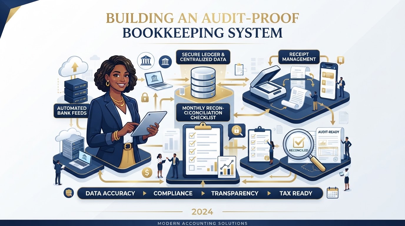 Building an audit-proof bookkeeping system with automated bank feeds and reconciliation