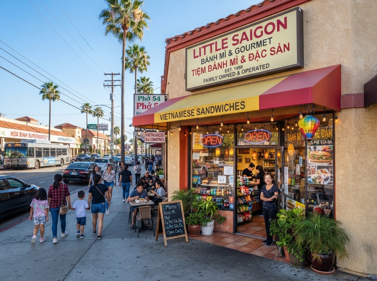 Family-run small business storefront in Westminster and Garden Grove Orange County