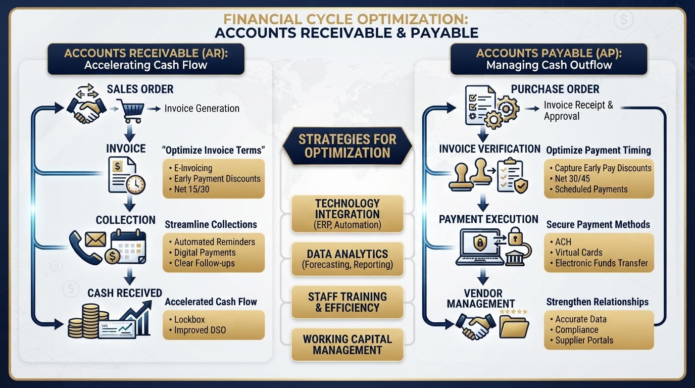 Accounts receivable and payable cycle optimization