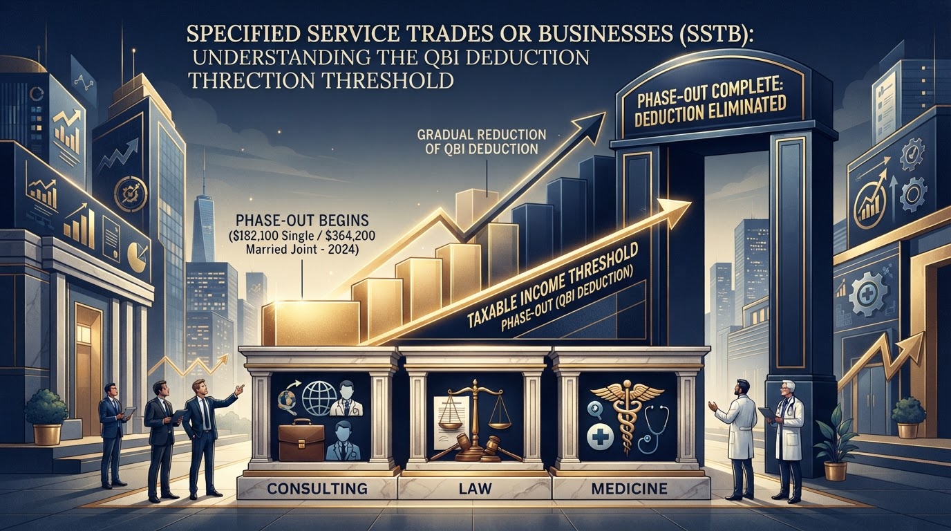 Specified Service Trades or Businesses with phase-out threshold