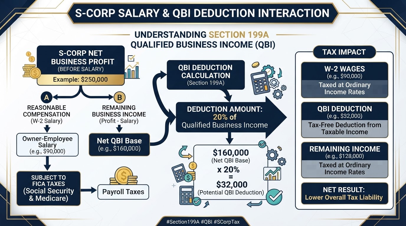 QBI deduction interaction with S-Corp salary