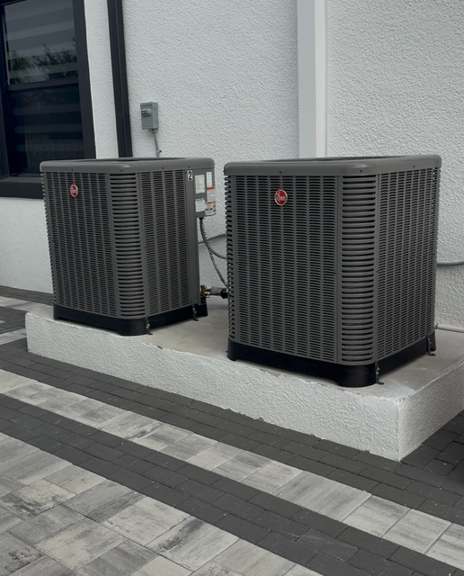 Dual Rheem Condenser Installation