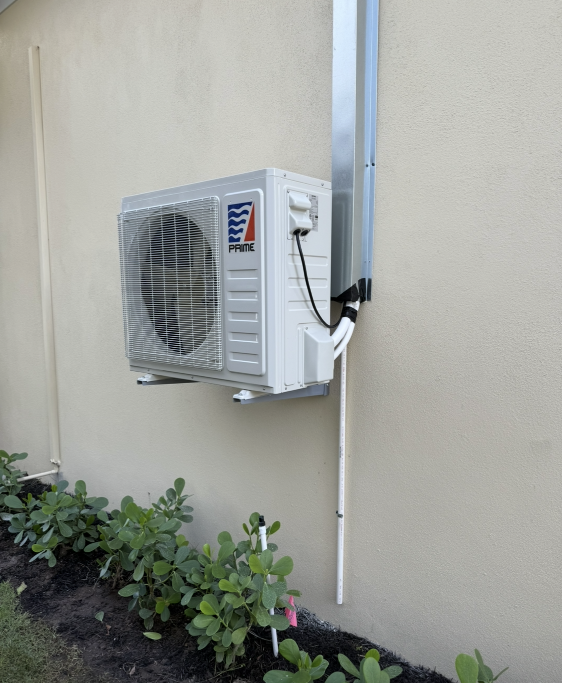 Wall-Mounted Mini-Split Condenser Installation