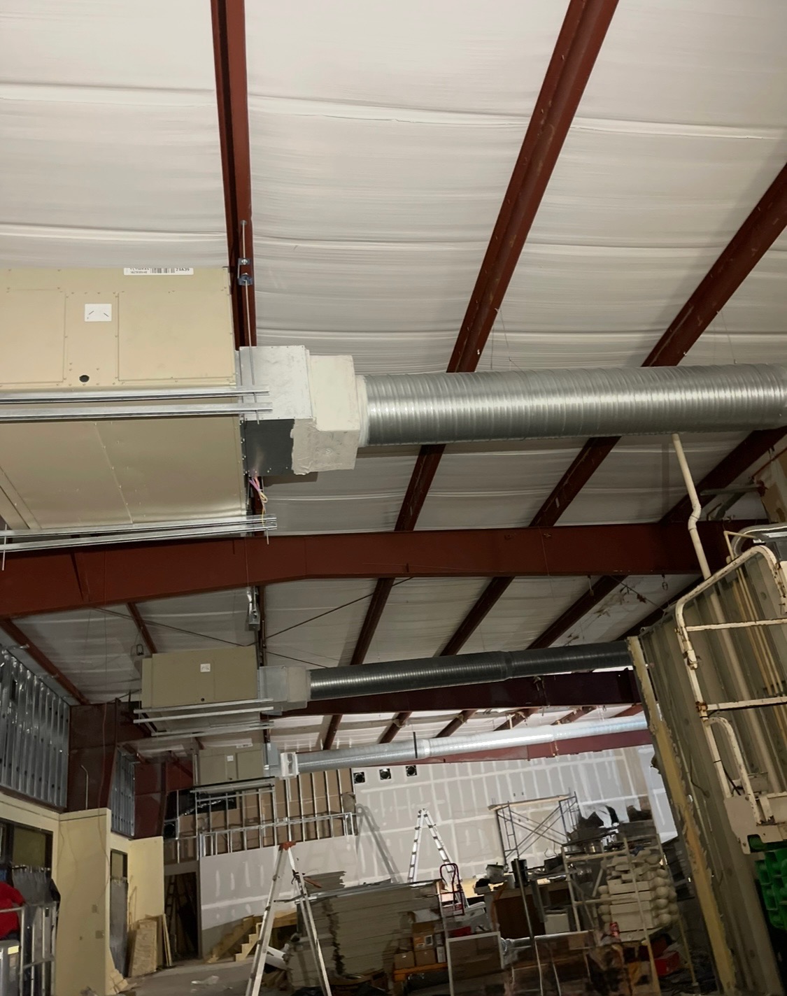 Commercial Suspended Air Handler Installation