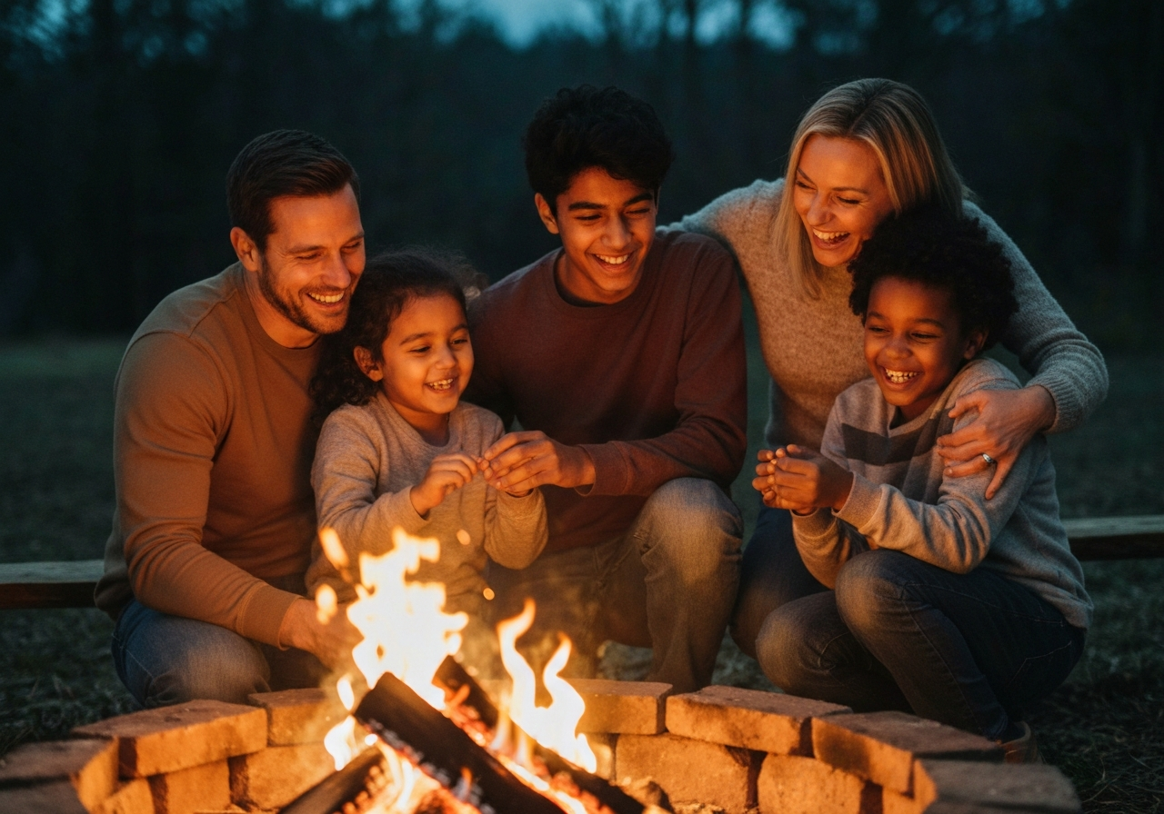 Authentic family connection with teenager