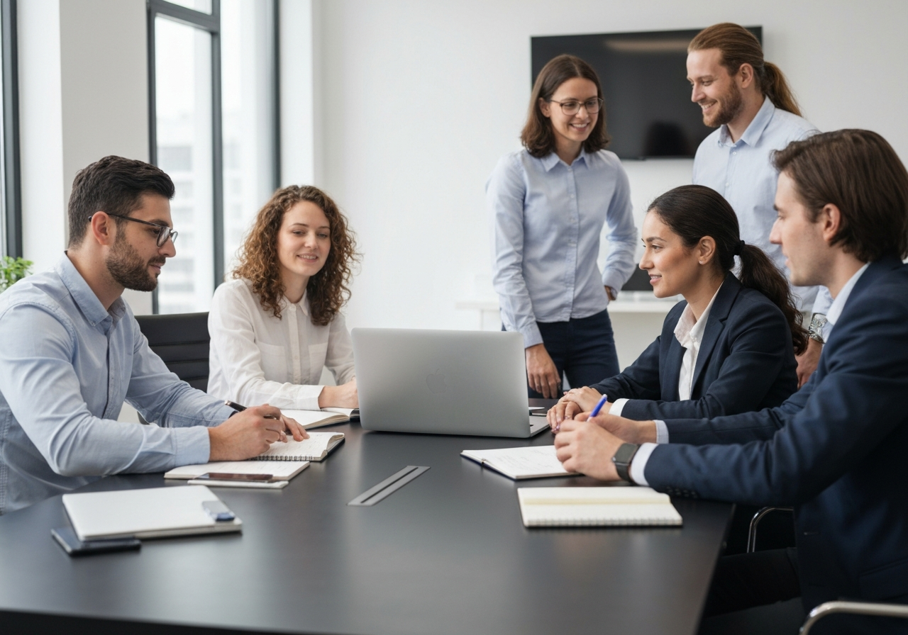 Professionals collaborating