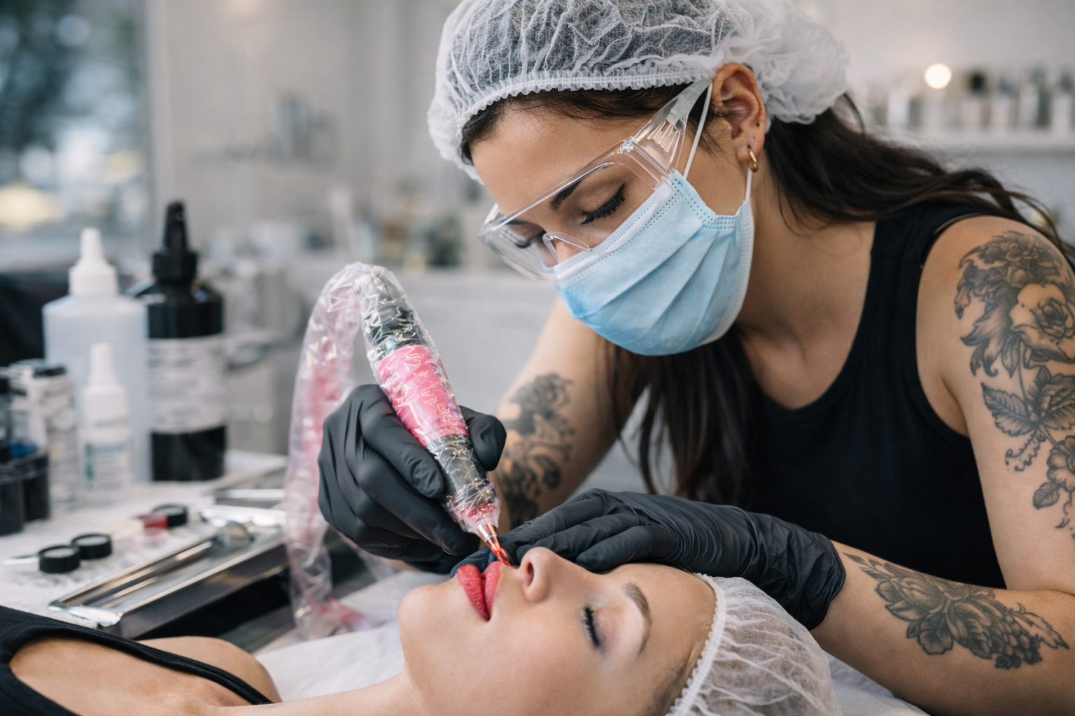 Permanent makeup artist working in Los Angeles County