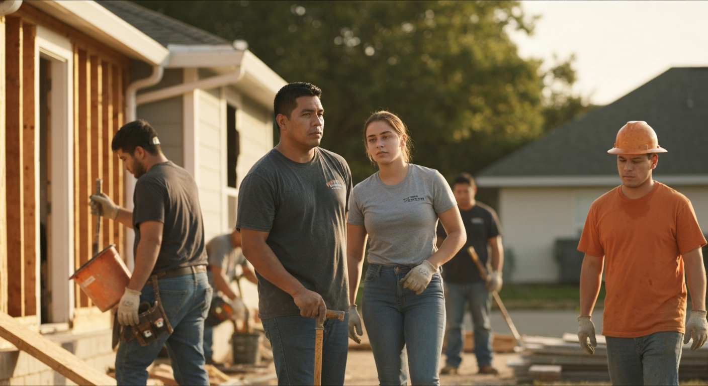 Team restoring a home after a storm