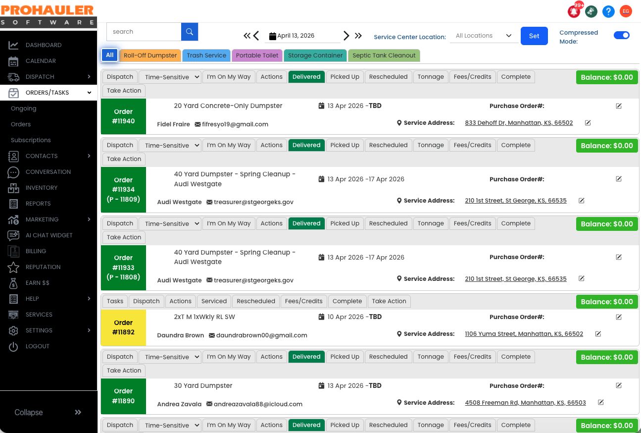 Unified Order and Task Management Dashboard
