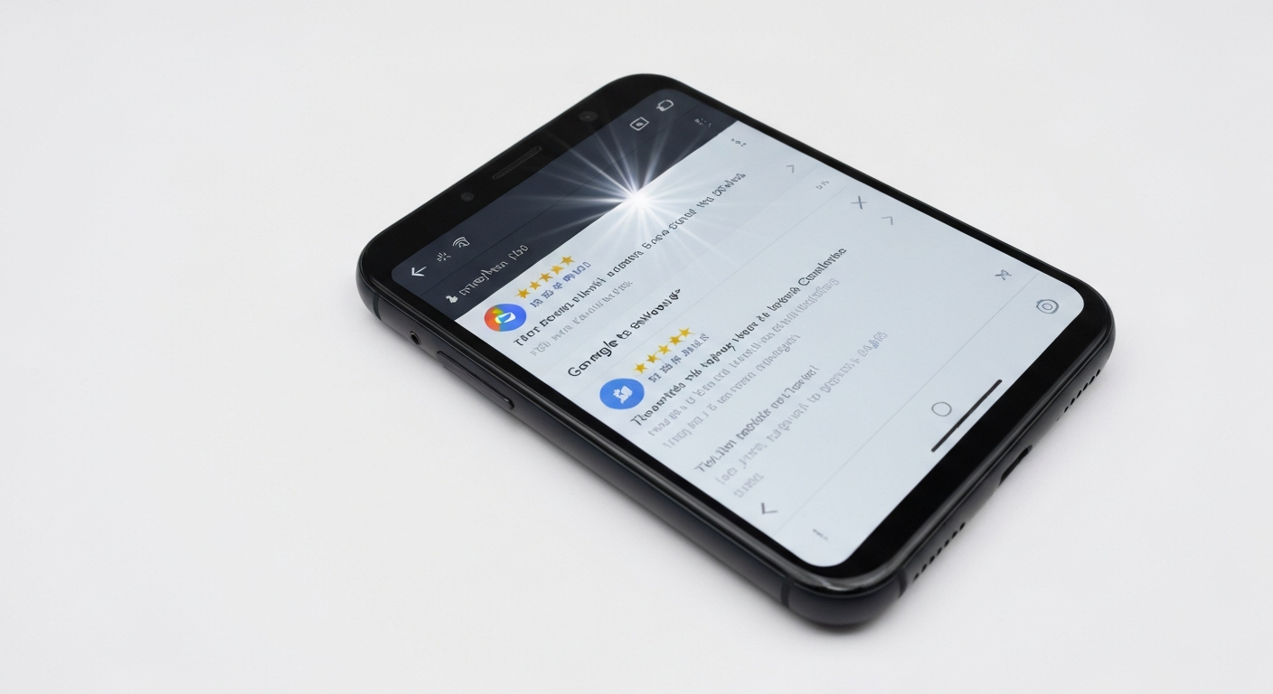 5-Star Google Reviews on Smartphone