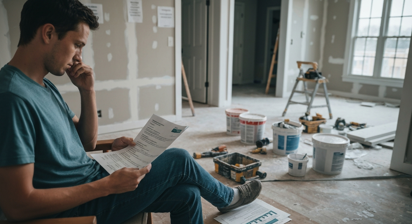 Frustrated homeowner dealing with a poor contractor experience