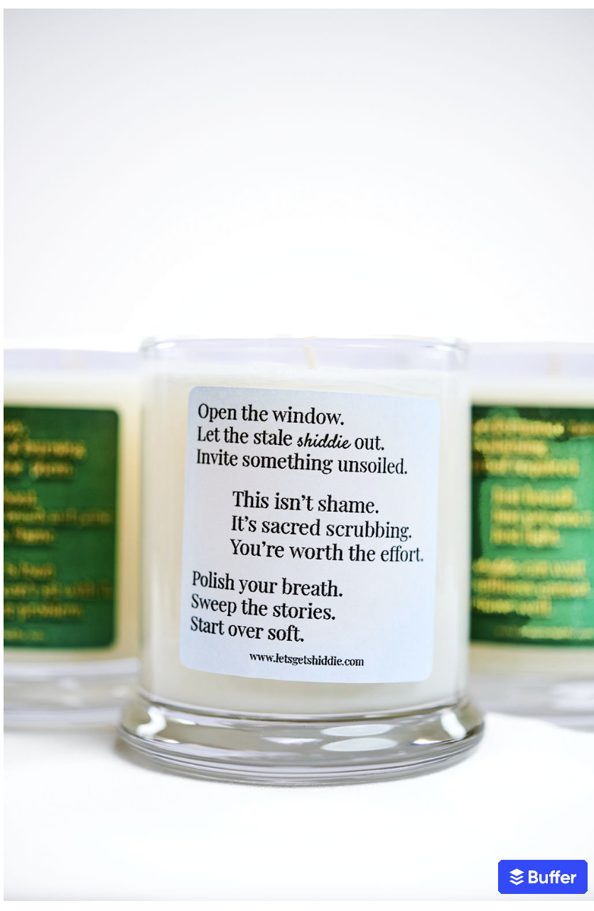 The Shiddie Co. Candle Back Label