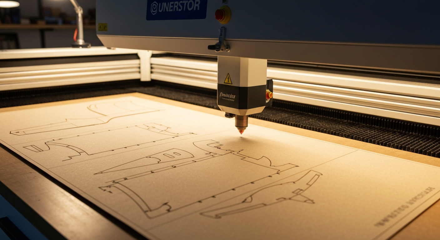 Laser cutting balsa wood