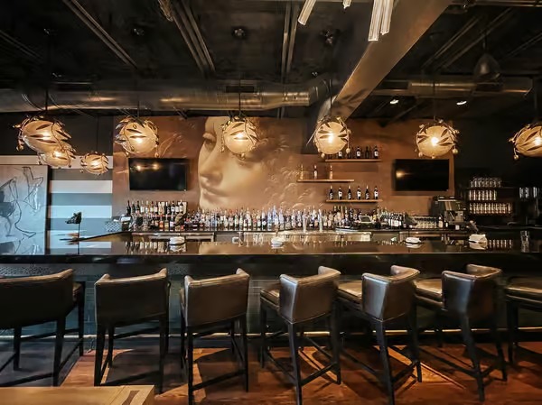 Full-service wine bar at Fratelli Italian Kitchen Lynchburg