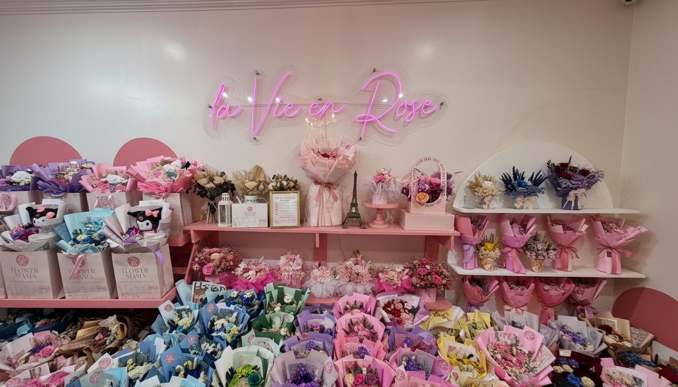 La Vie en Rose flower shop interior
