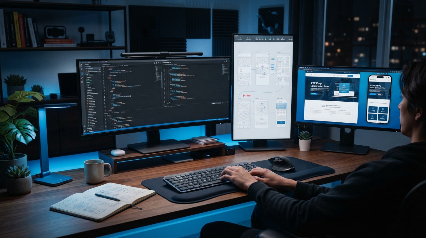 RubyTex custom website development for Dallas businesses showing responsive design and conversion-focused layouts
