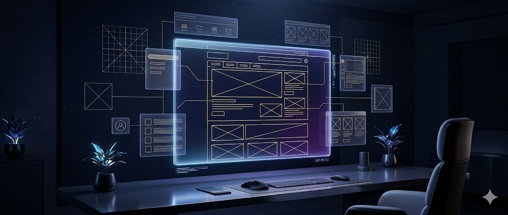 Custom Website Design Wireframe