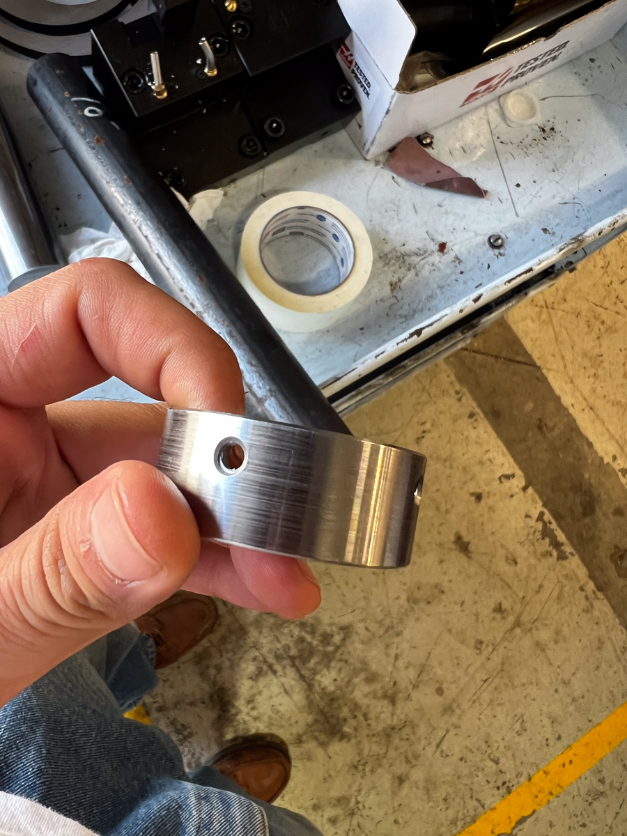 Custom milled bearing for a pottery wheel