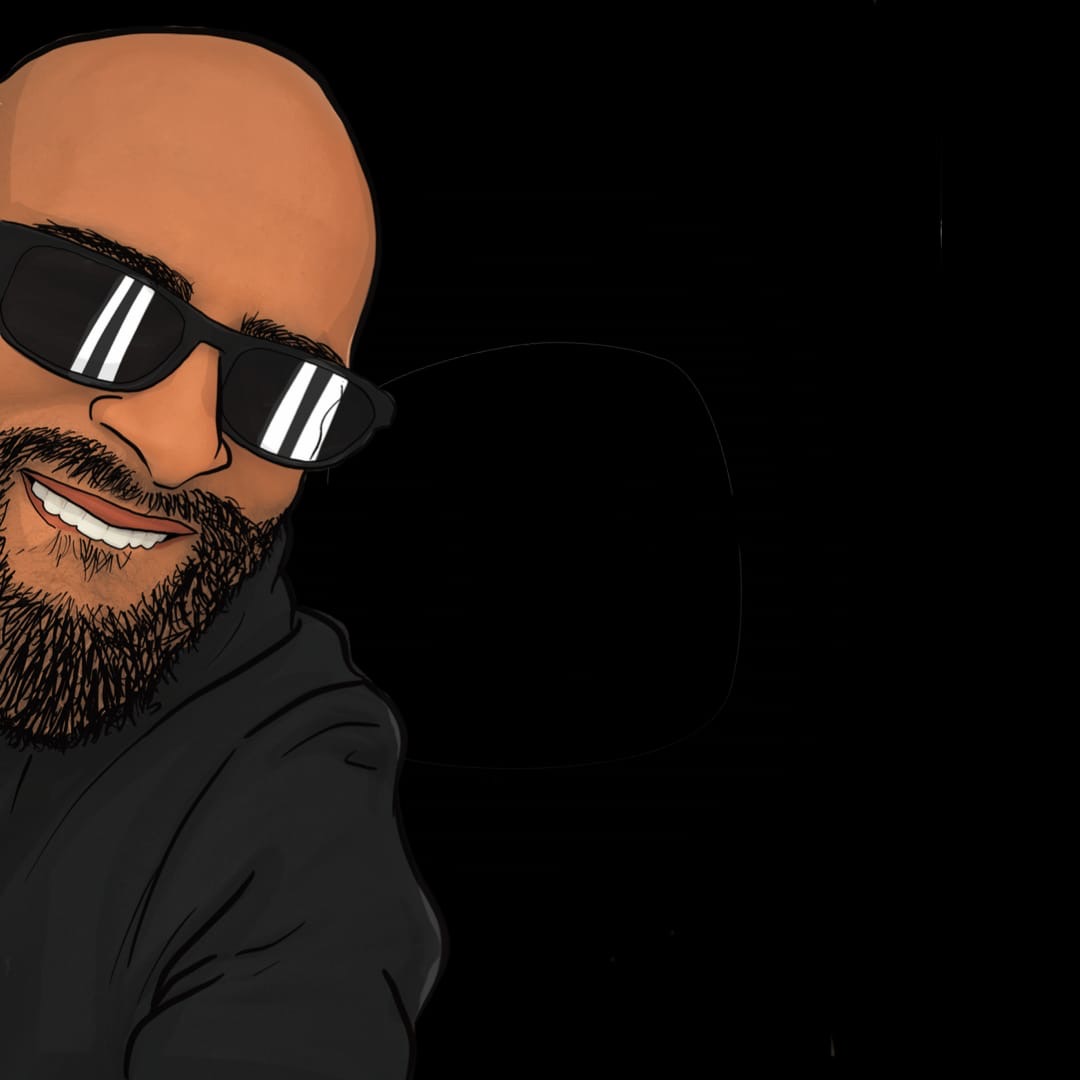 Daniel Cartoon Portrait (Dark) - alineD Graphics