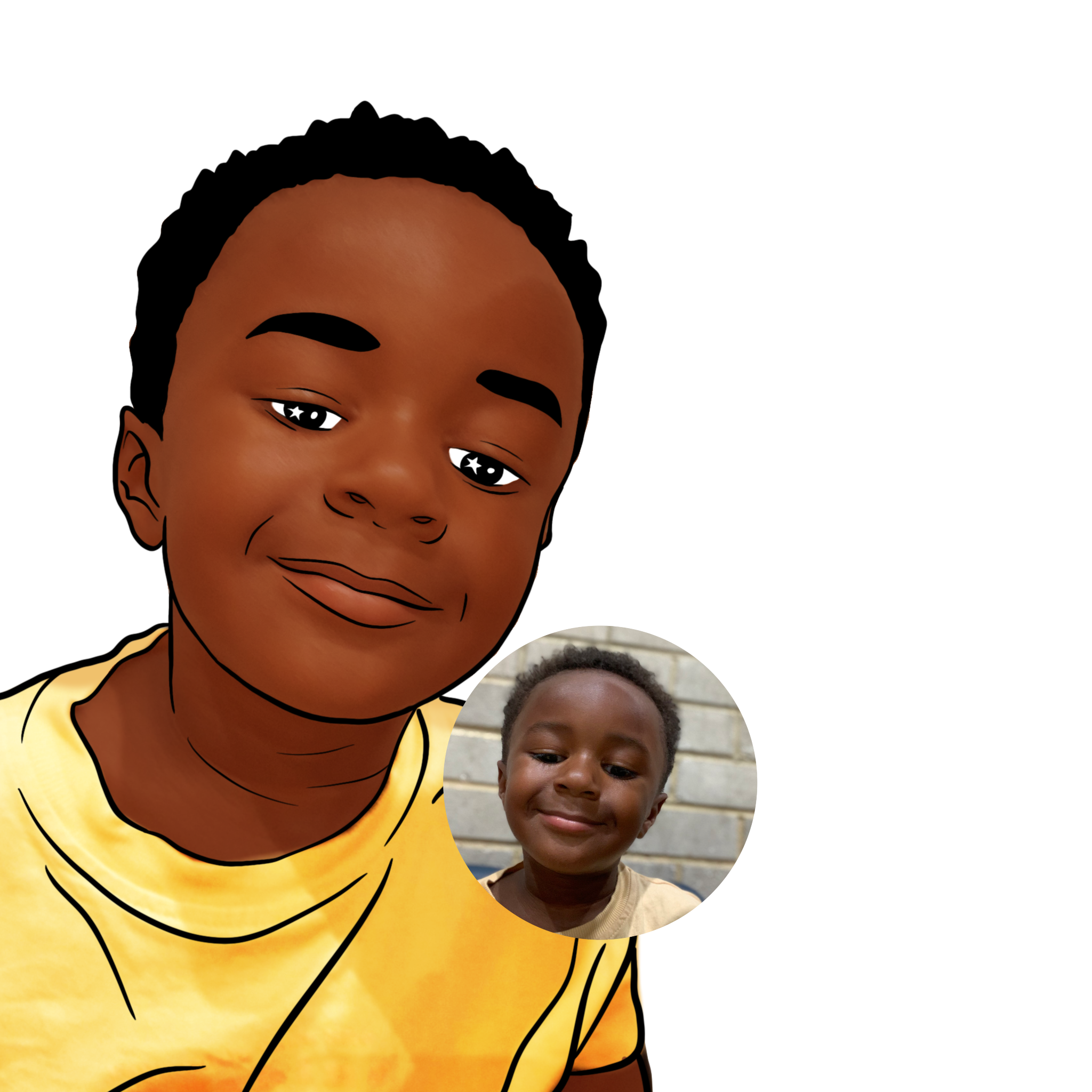 Custom Digital Cartoon Portrait Example 2 by alineD Graphics