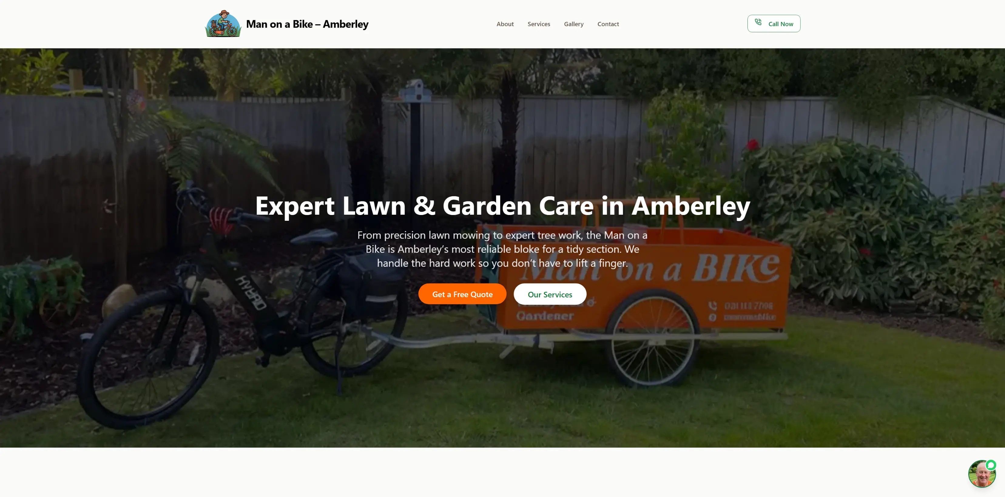 Man on a Bike website preview