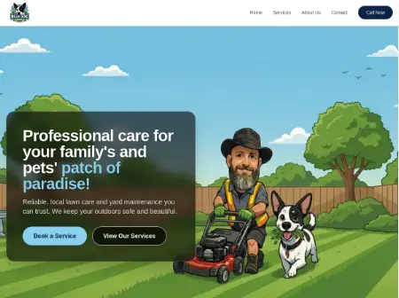 Blue Dog Mowing website preview