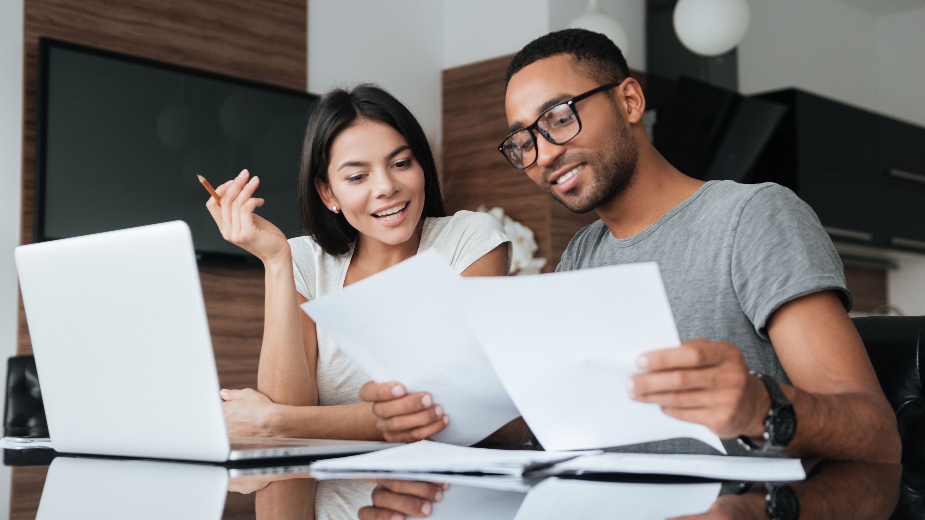 Couple discussing finances