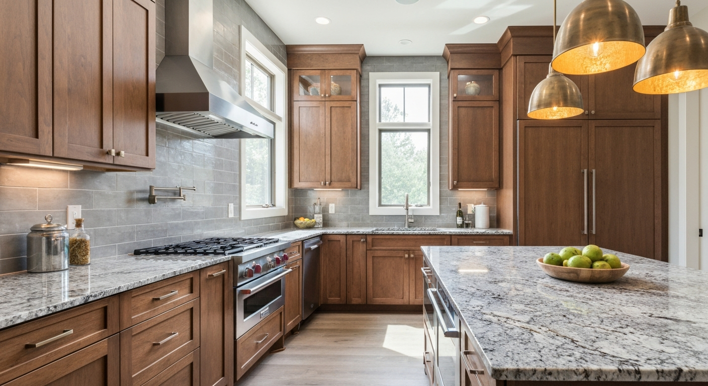 Blue Pearl Granite kitchen scene