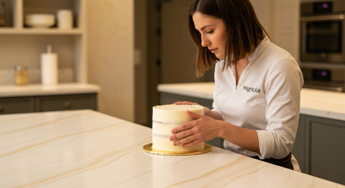 Magnolia Solid Surface kitchen scene