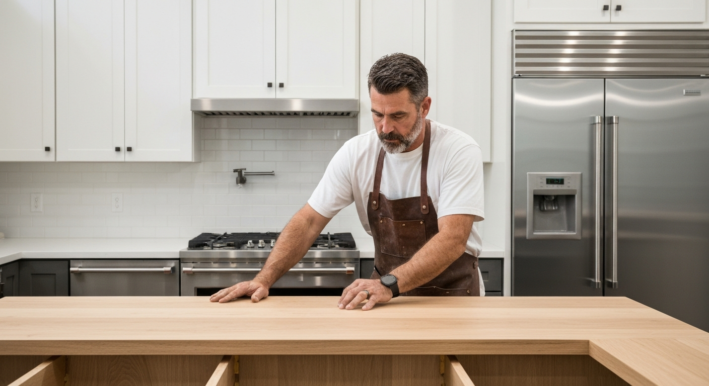 Completed Kitchen Countertops: Granite, Quartz, and Solid Surface