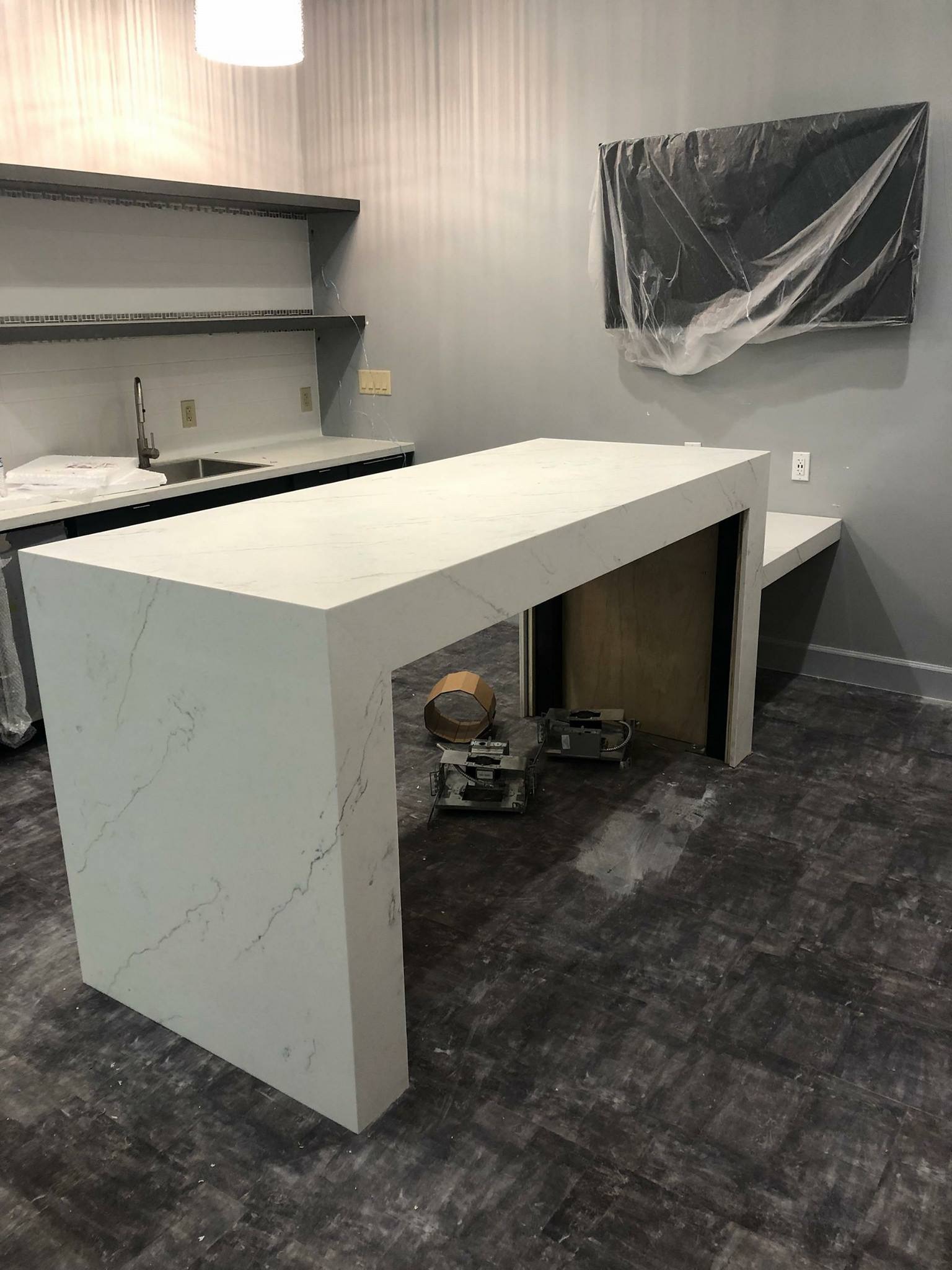 Completed Kitchen Countertops: Granite, Quartz, and Solid Surface