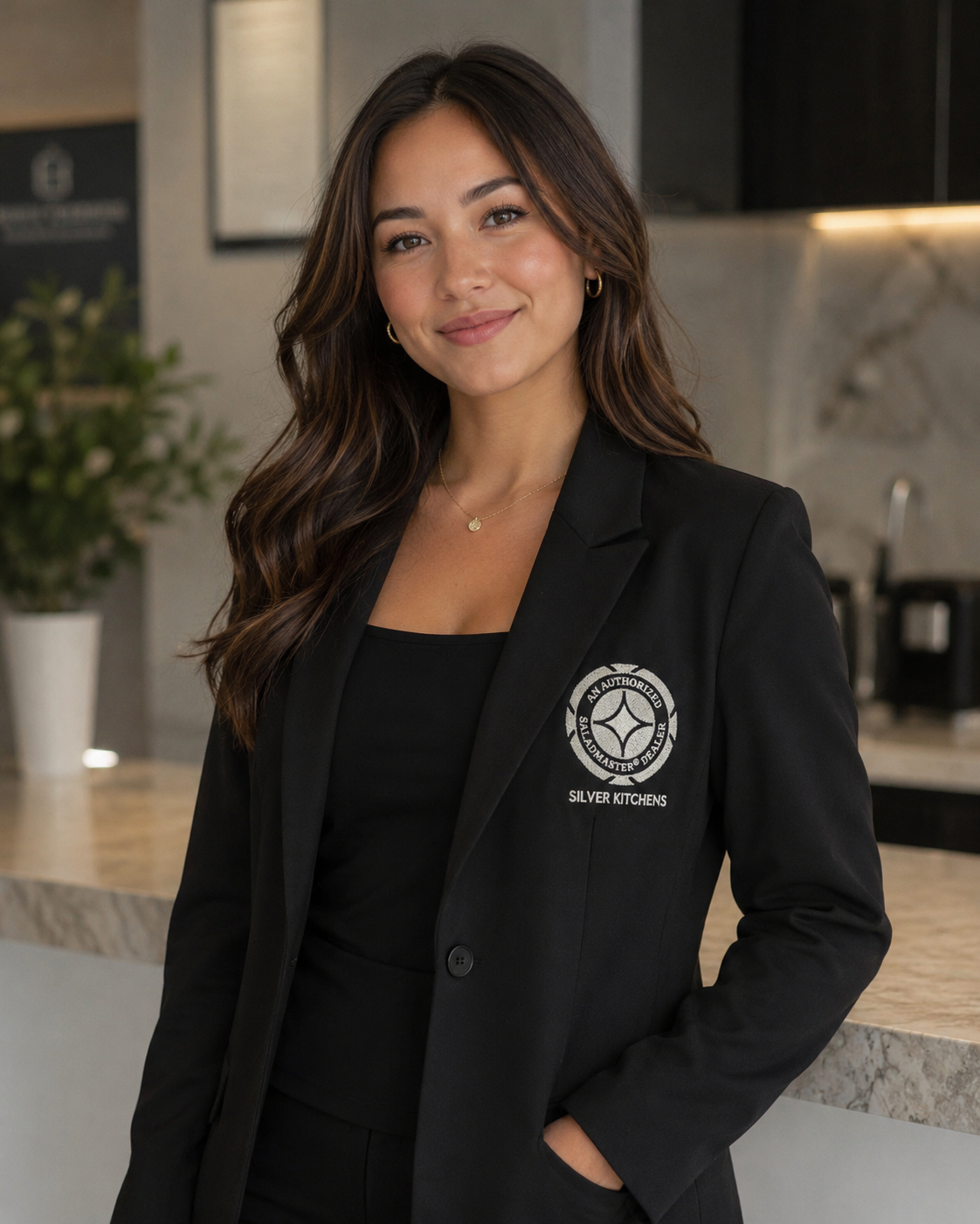 Silver Kitchens Saladmaster Dealer embroidery on blazer