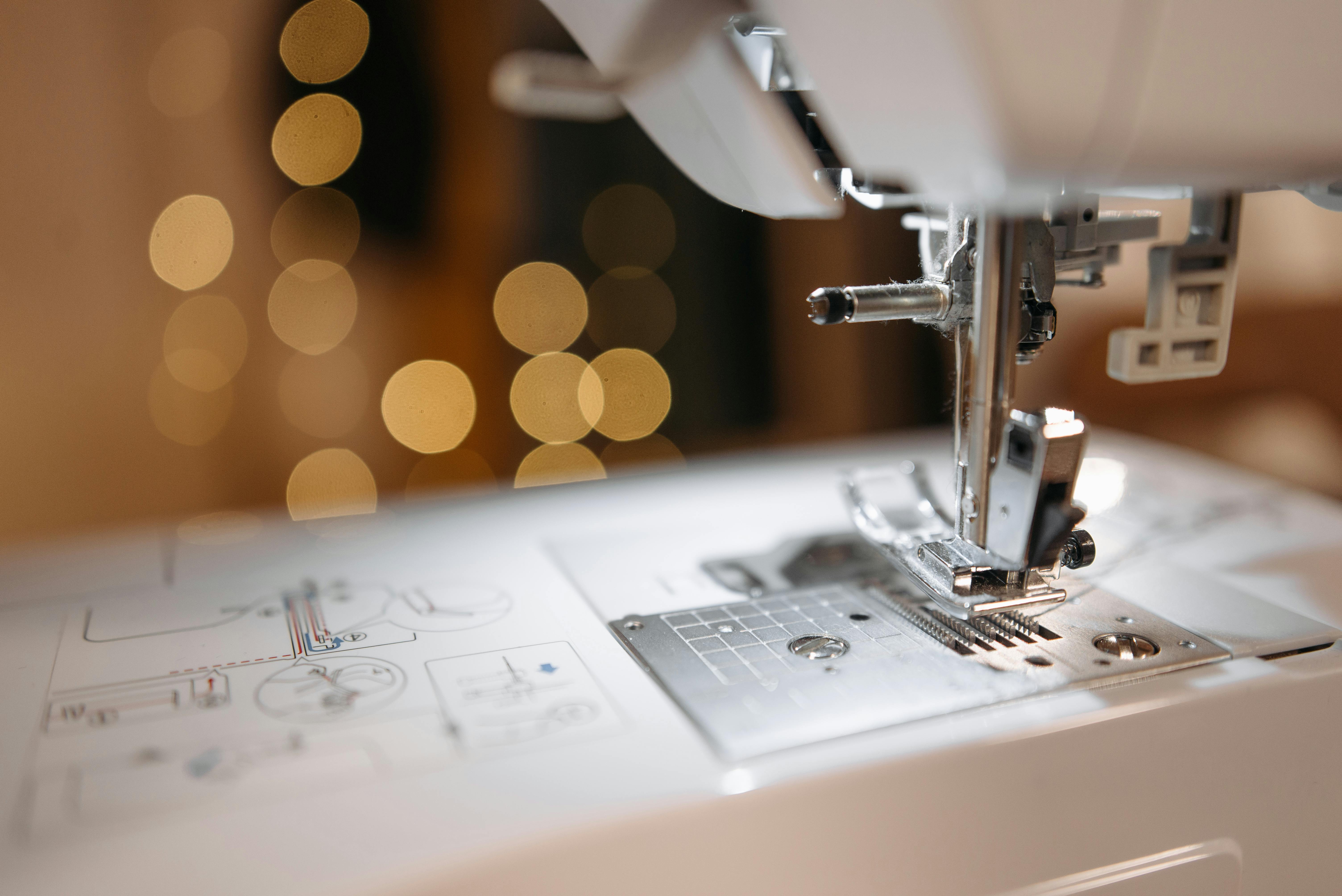 Embroidery machine in action