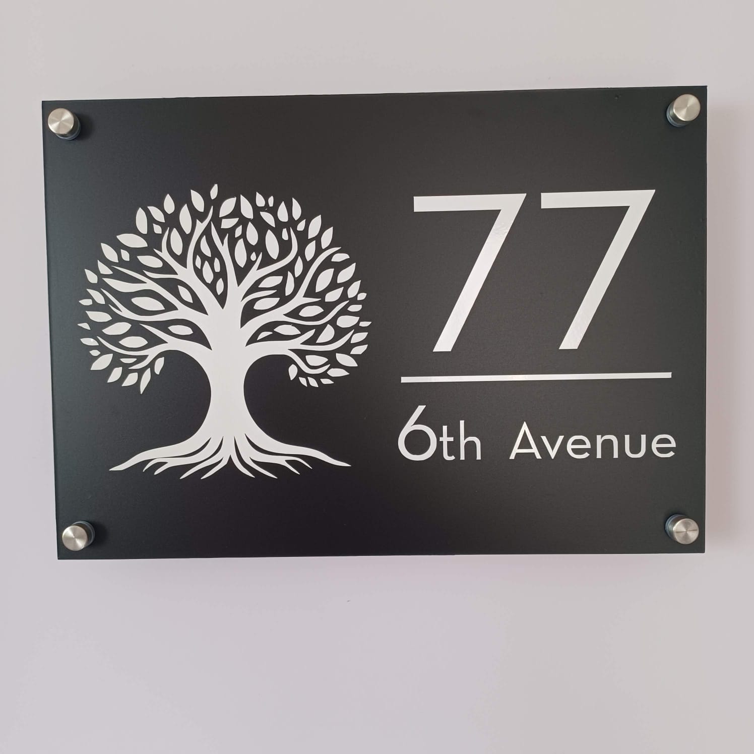 Tree Design House Sign