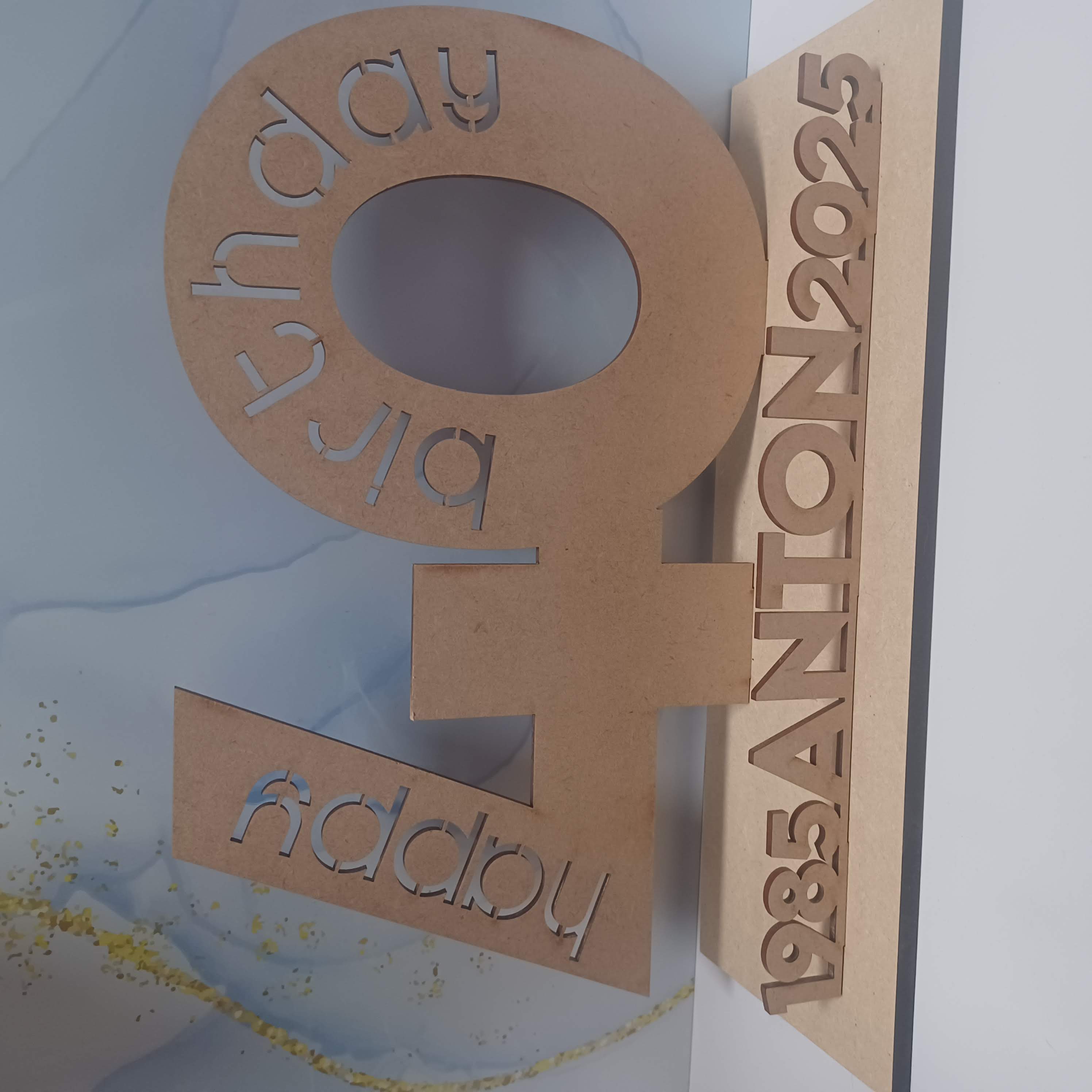 Laser Cut Birthday Sign