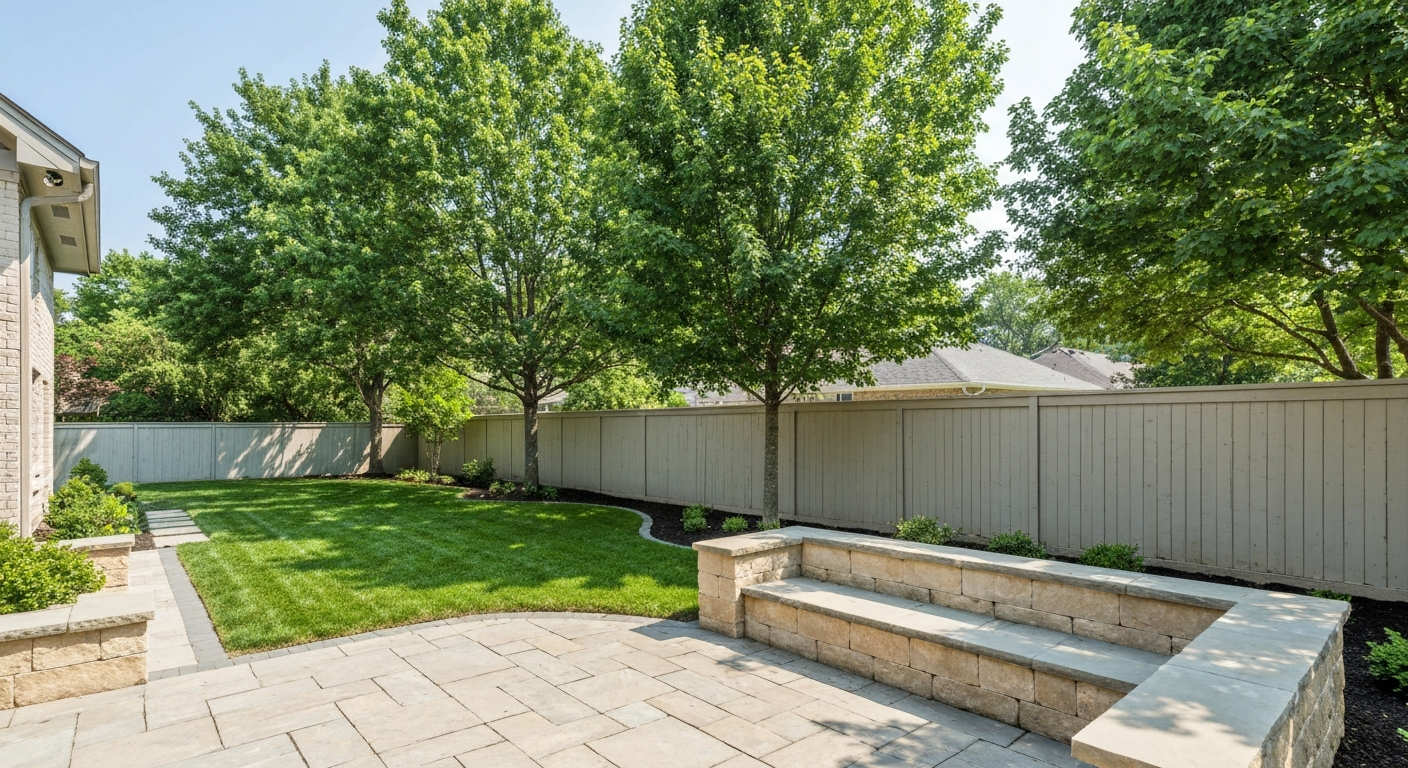 Beautiful landscaped backyard