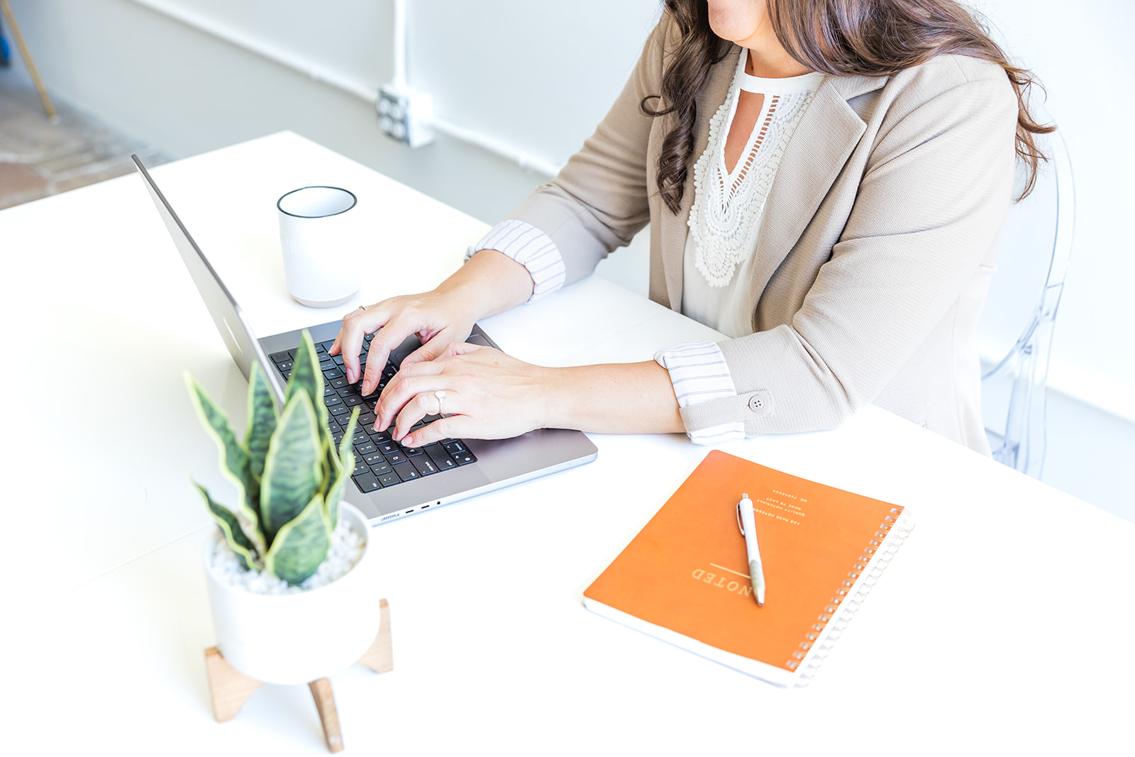 Person working at desk