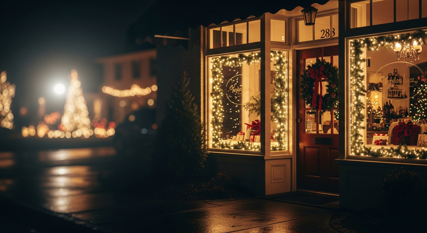 Festive storefront