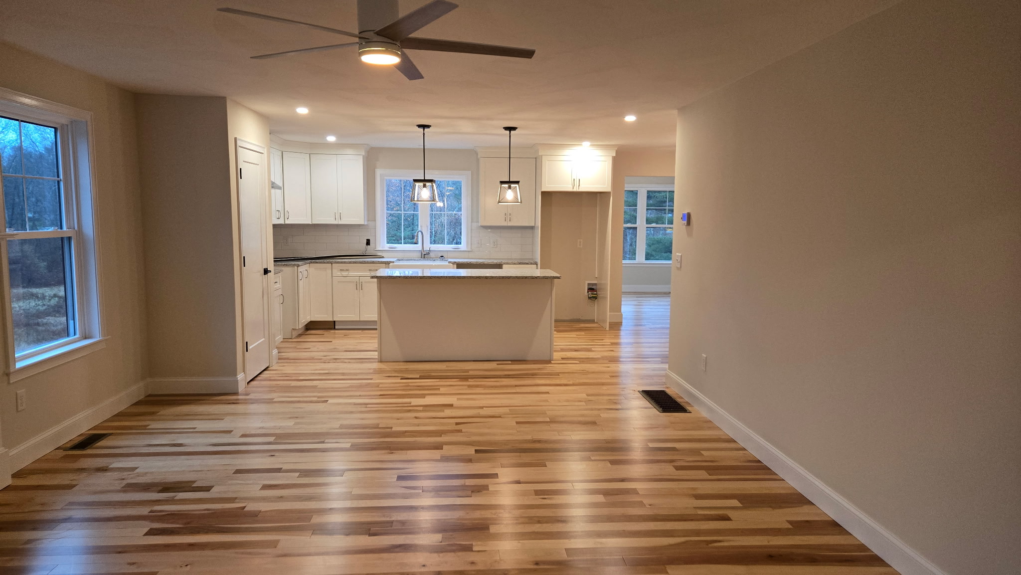 Open concept kitchen view