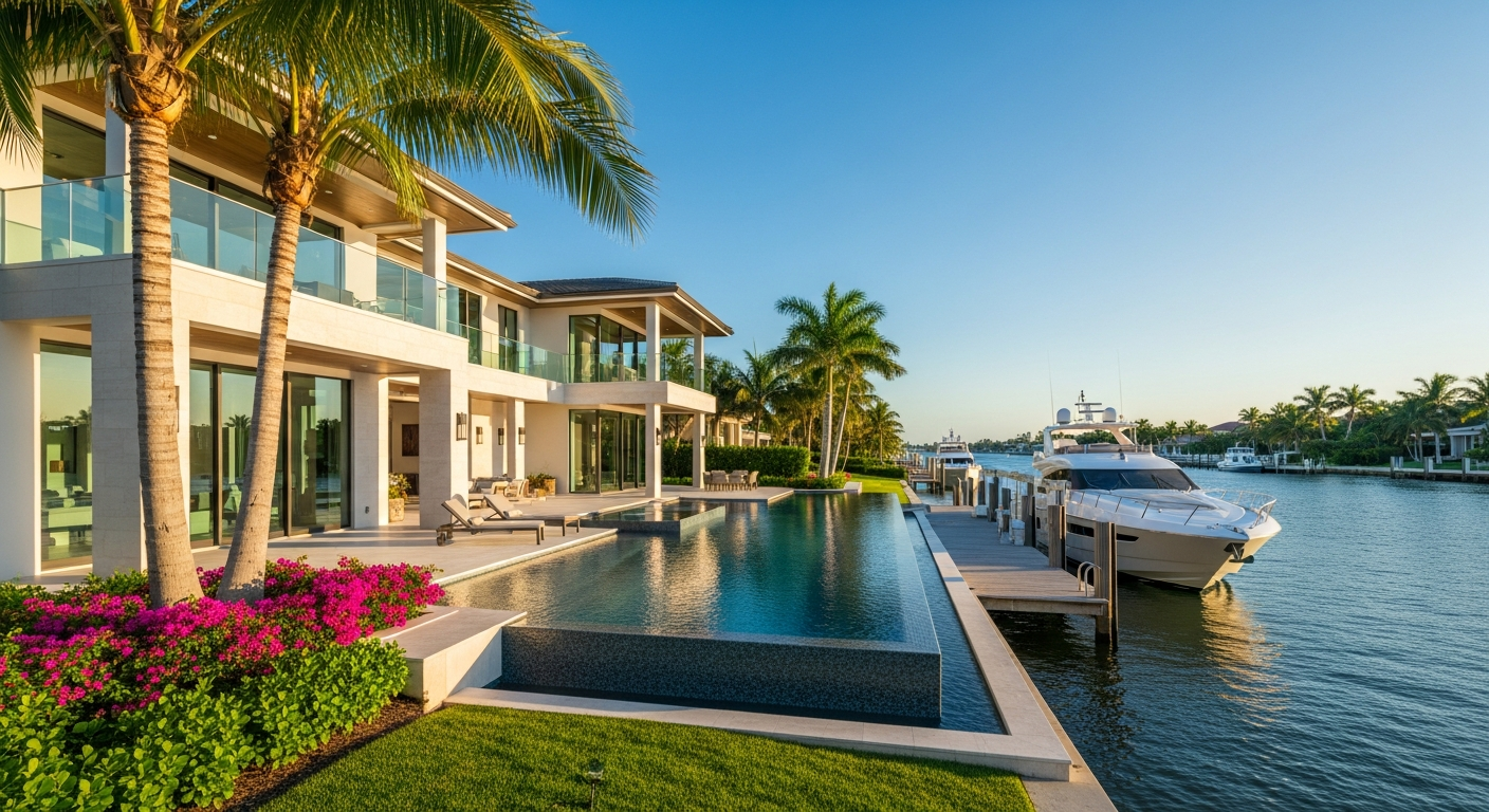 Luxurious waterfront home in Boynton Beach, Florida