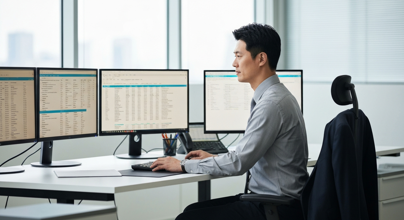 Collection agency professional using AI-powered recovery software