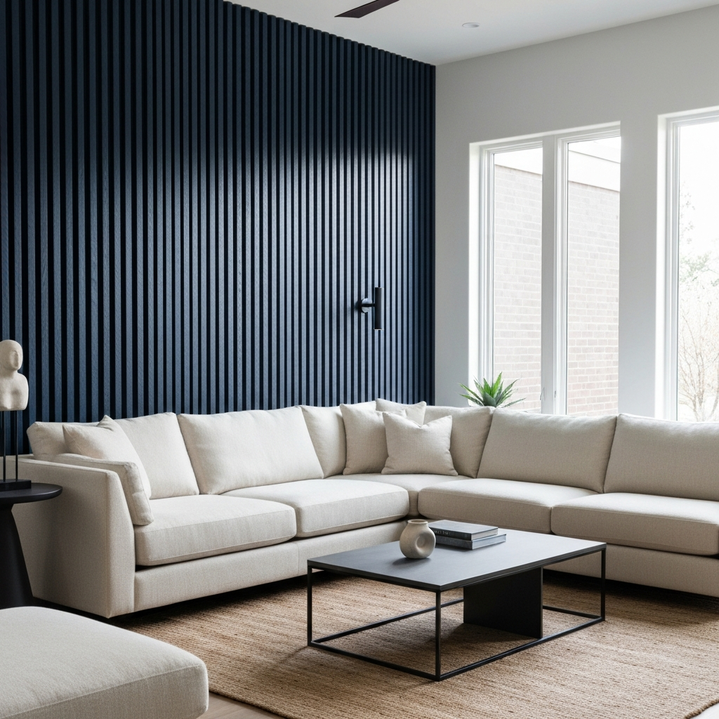 Custom wood slat accent wall