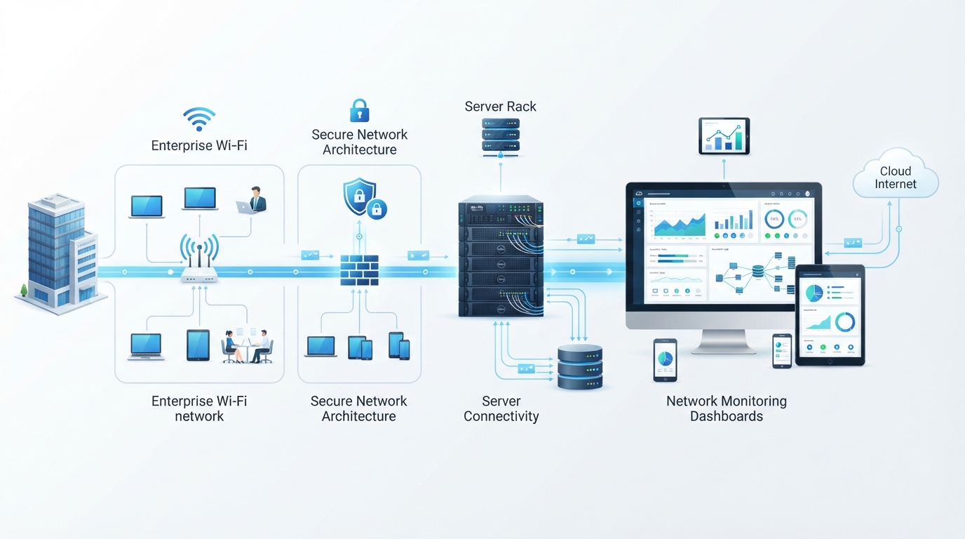 ICT and network infrastructure connectivity for enterprise businesses