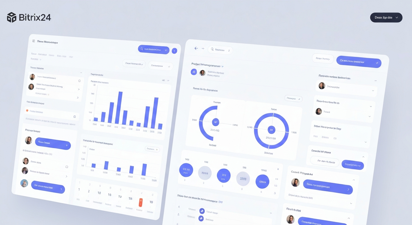 Bitrix24 CRM and collaboration workspace dashboard interface