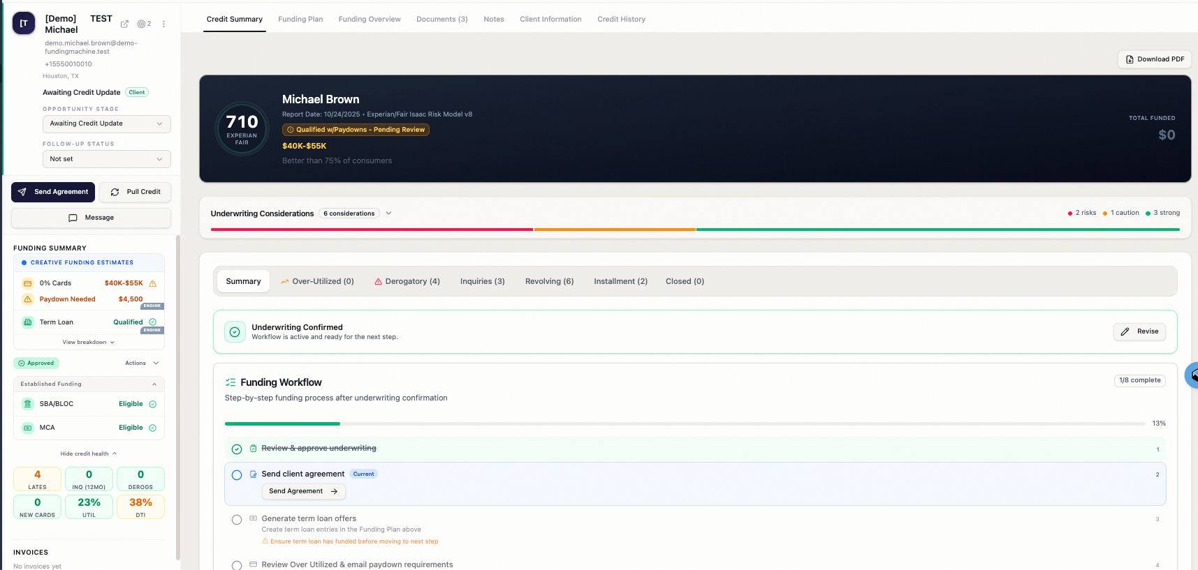 Funding Machine Demo