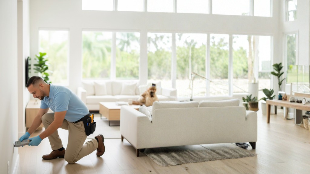 Doctor Mold Pro technician inspecting home for mold in Tampa Bay.