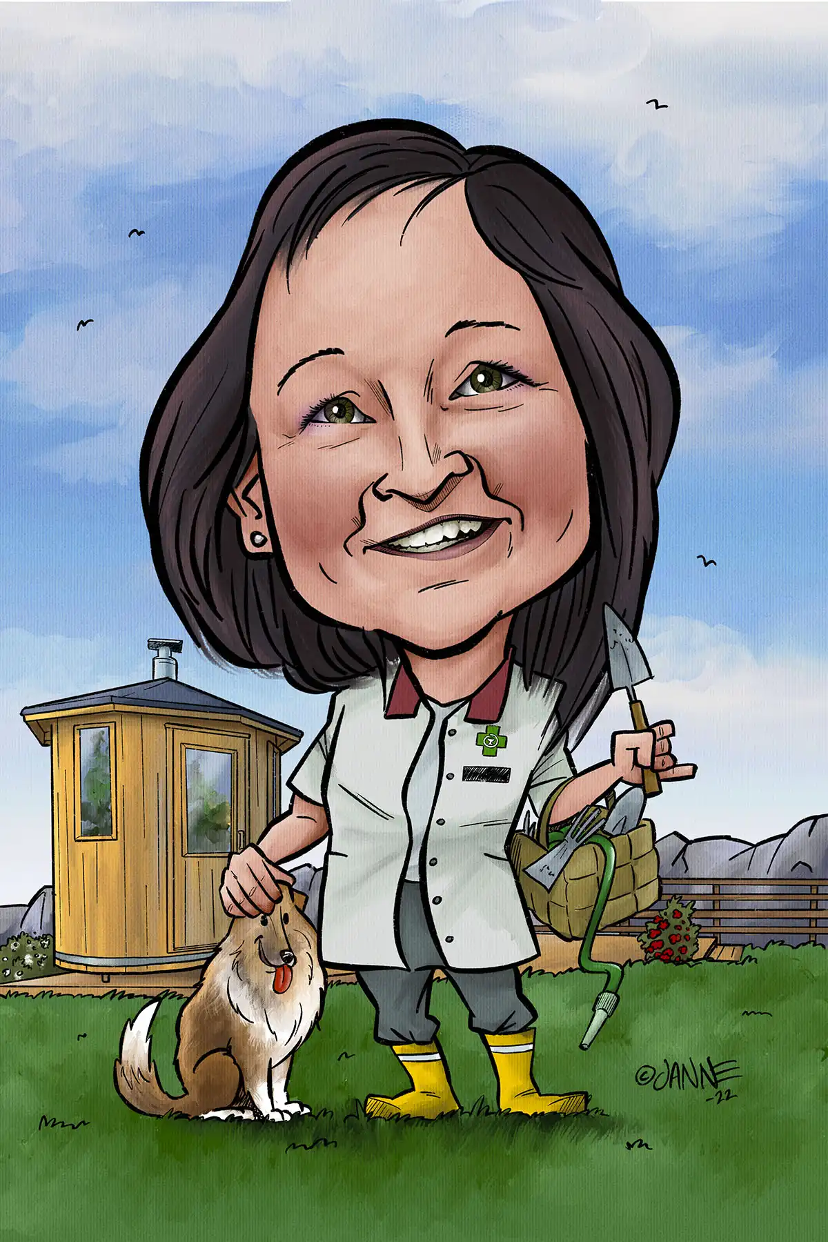 Äitienpäivälahja karikatyyri esimerkki 3