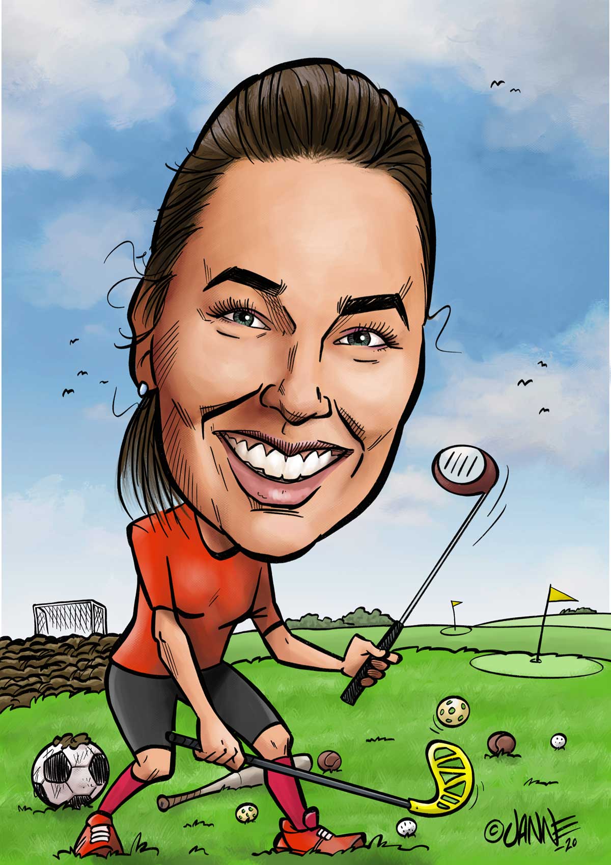 Valmistujaislahja karikatyyri esimerkki 2