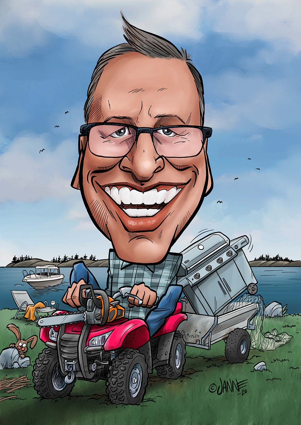 Liikelahja karikatyyri esimerkki 7